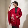 Women's 100% Wool Suzhou Embroidery Winter Shawl