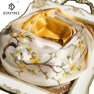 16MM Mulberry Silk Suzhou Embroidery Women's Scarf