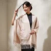 Women's 100% Wool Suzhou Embroidery Winter Shawl