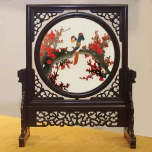 Double-Sided Suzhou Embroidery Birds Hand Embroidered Painting Framed