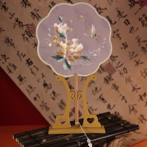 Bamboo Silk Suzhou Embroidery Hanfu Folding Fan