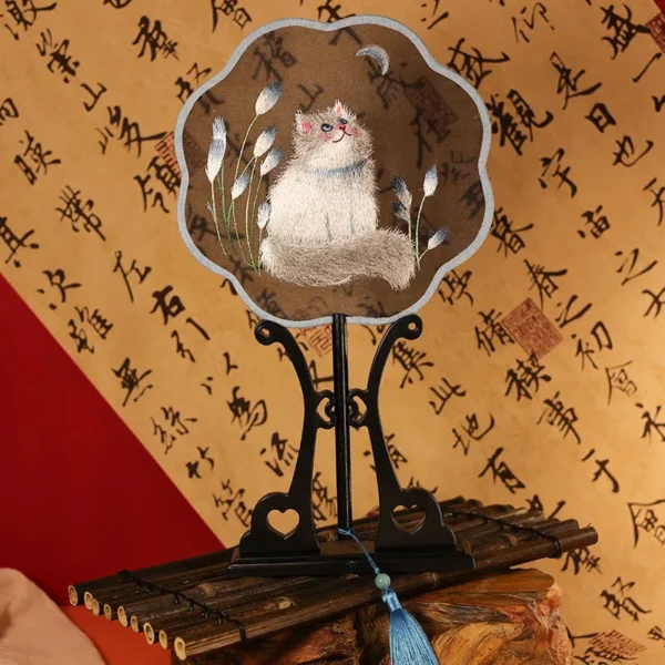 Bamboo Silk Suzhou Embroidery Hanfu Folding Fan