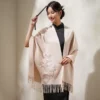 Women's 100% Wool Suzhou Embroidery Winter Shawl