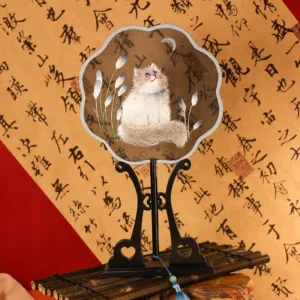 Bamboo Silk Suzhou Embroidery Hanfu Folding Fan